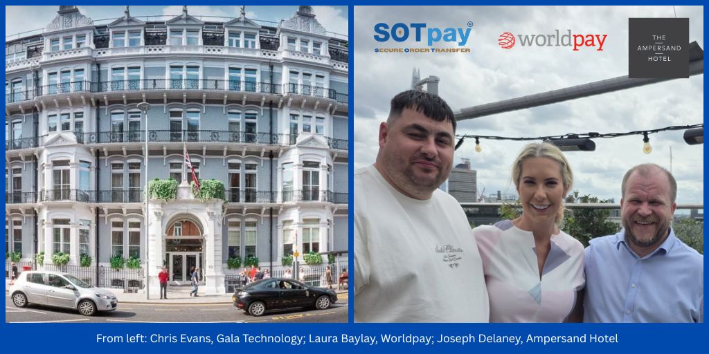 Front of The Ampersand Hotel showcasing modern luxury and secure hospitality technology